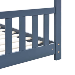 Giroletto per Bambini-Struttura Letto Bambini Grigio in Massello di Pino 70x140 cm 111457