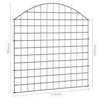 Set Recinzione da Giardino ad Arco 77,5x78,5 cm Verde 146103