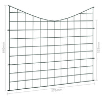 Set Recinzione ad Arco Invertito per Stagno 77,5x64 cm Verde