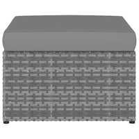 Sedia da Giardino con Poggiapiedi in Polyrattan Antracite