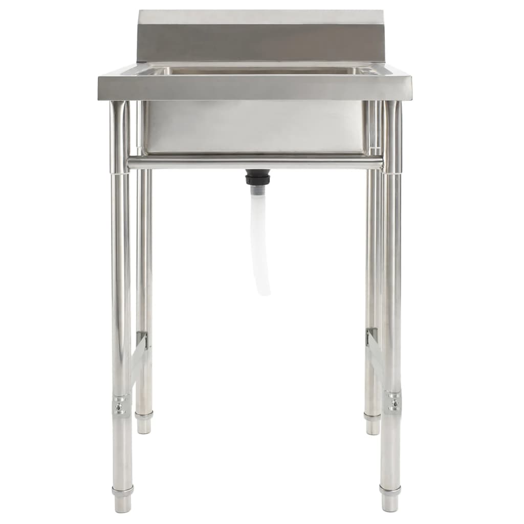 Lavello cucina professionale vasca singola 60 x 60 cm inox 02_0002331