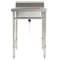 Lavello cucina professionale vasca singola 60 x 60 cm inox 02_0002331