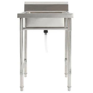 Lavello cucina professionale vasca singola 60 x 60 cm inox 02_0002331