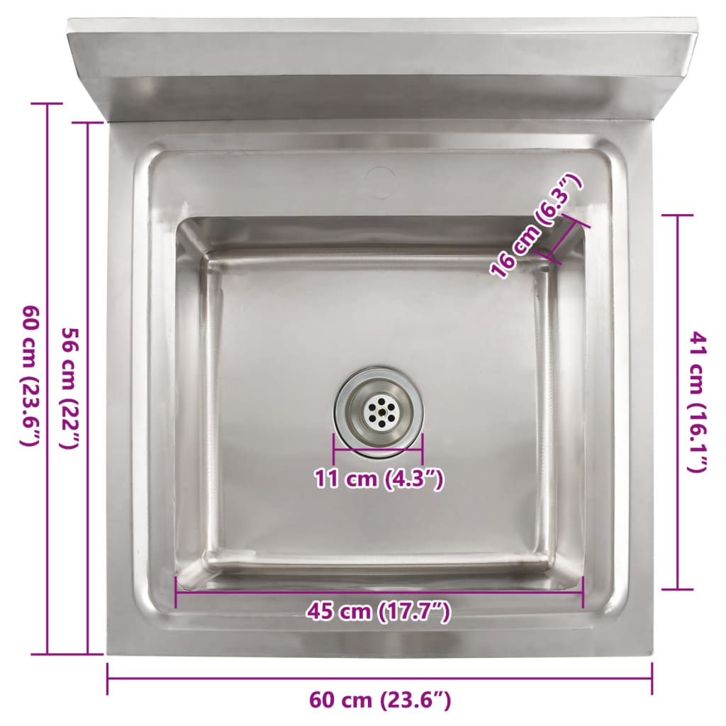 Lavello da Cucina Vasca Singola in Acciaio Inossidabile cod mxl 53794