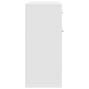 Credenza Bianca 88x30x70 cm in Legno Multistrato