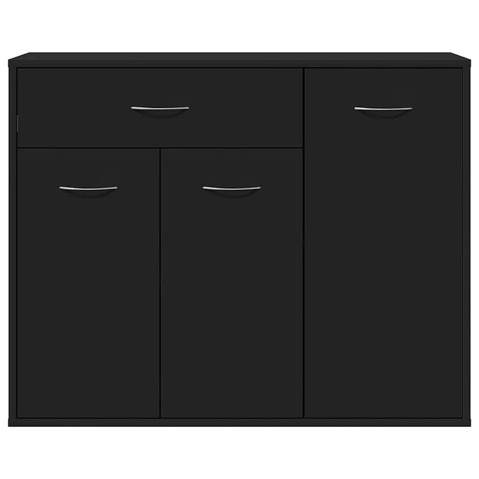 Credenza-Buffet-Armadio da cucina Nera 88x30x70 cm in Legno Multistrato