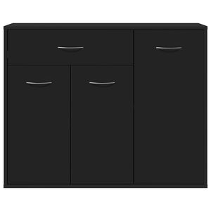 Credenza Nera 88x30x70 cm in Legno Multistrato 800676