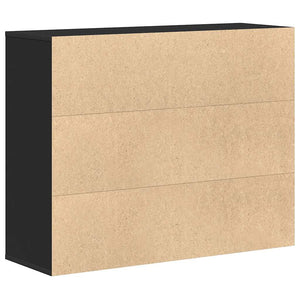 Credenza Nera 88x30x70 cm in Legno Multistrato 800676