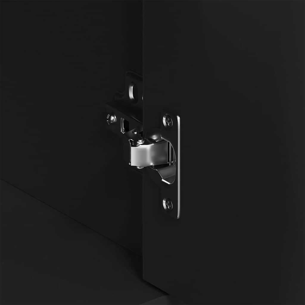 Credenza-Buffet-Armadio da cucina Nera 88x30x70 cm in Legno Multistrato