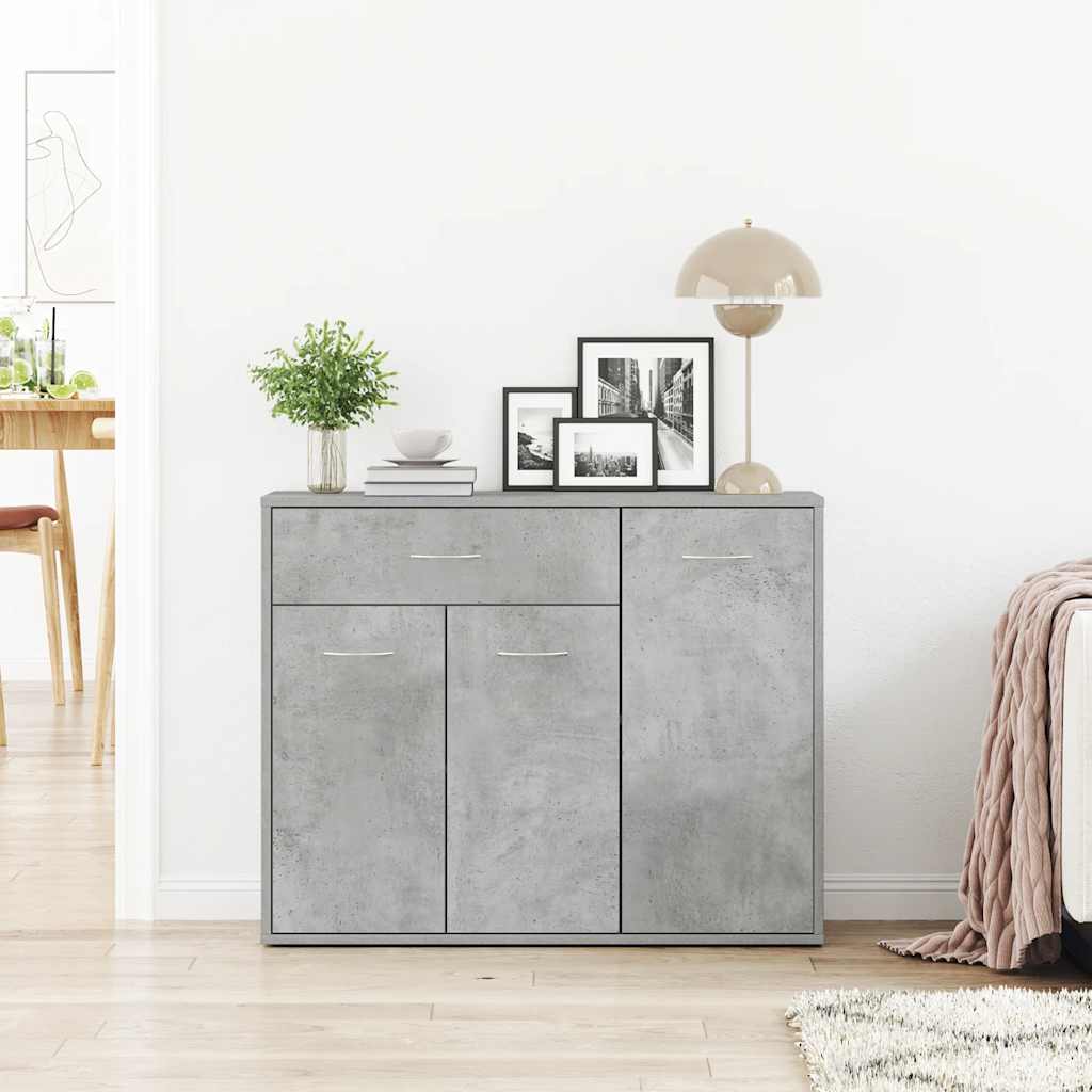 Credenza Grigio Cemento 88x30x70 cm in Truciolato cod mxl 15021