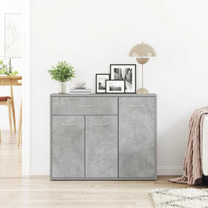 Credenza Grigio Cemento 88x30x70 cm in Truciolato cod mxl 15021