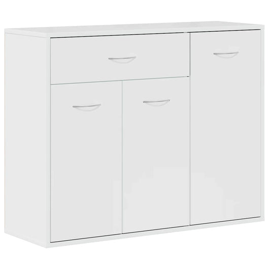 Credenza Bianco Lucido 88x30x70 cm in Truciolato