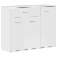 Credenza Bianco Lucido 88x30x70 cm in Legno Multistrato 800681