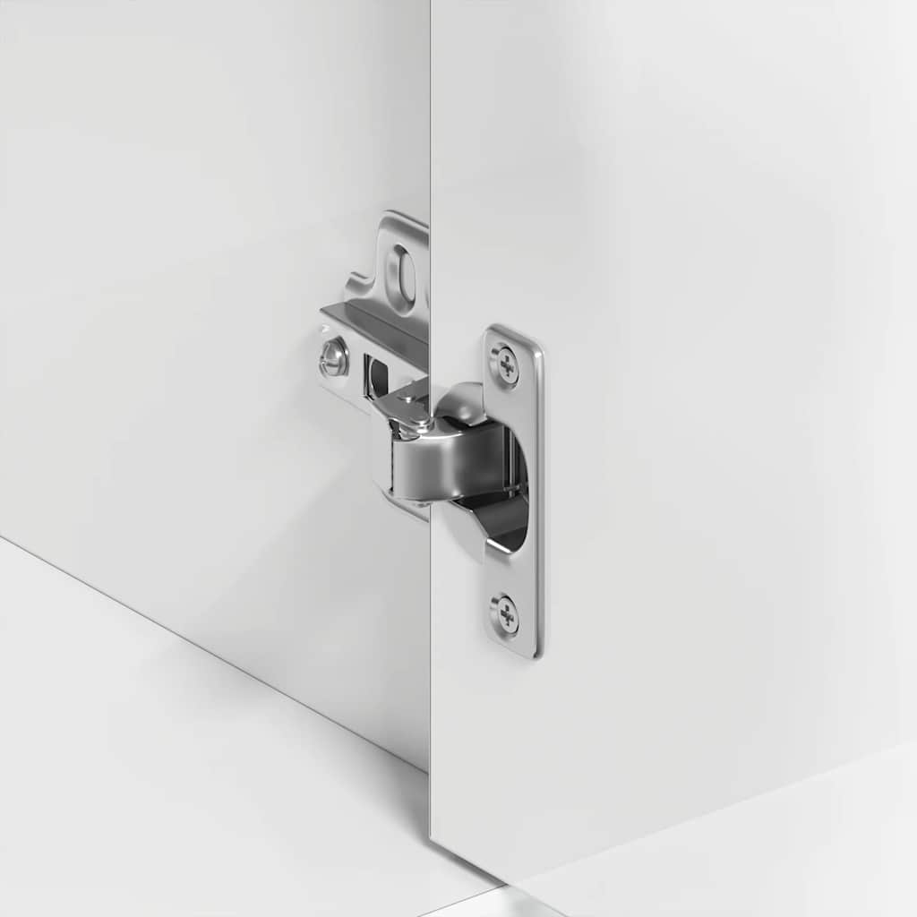 Credenza Bianco Lucido 88x30x70 cm in Legno Multistrato 800681