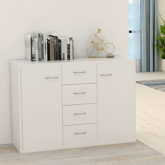 Credenza Bianca 88x30x65 cm in Legno Multistrato 800684