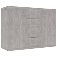 Credenza Grigio Cemento 88x30x65 cm in Legno Multistrato 800688