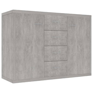 Credenza Grigio Cemento 88x30x65 cm in Legno Multistrato 800688