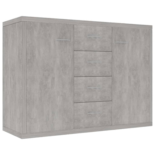 Credenza Grigio Cemento 88x30x65 cm in Legno Multistrato 800688