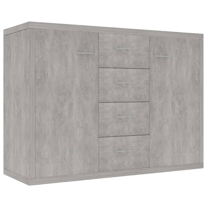 Credenza Grigio Cemento 88x30x65 cm in Legno Multistrato 800688