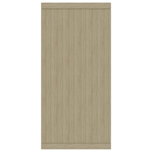 Credenza Bianca e Rovere Sonoma 88x30x65cm in Legno Multistrato 800689