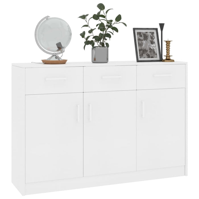 Credenza Bianca 110x30x75 cm in Legno Multistrato 800702