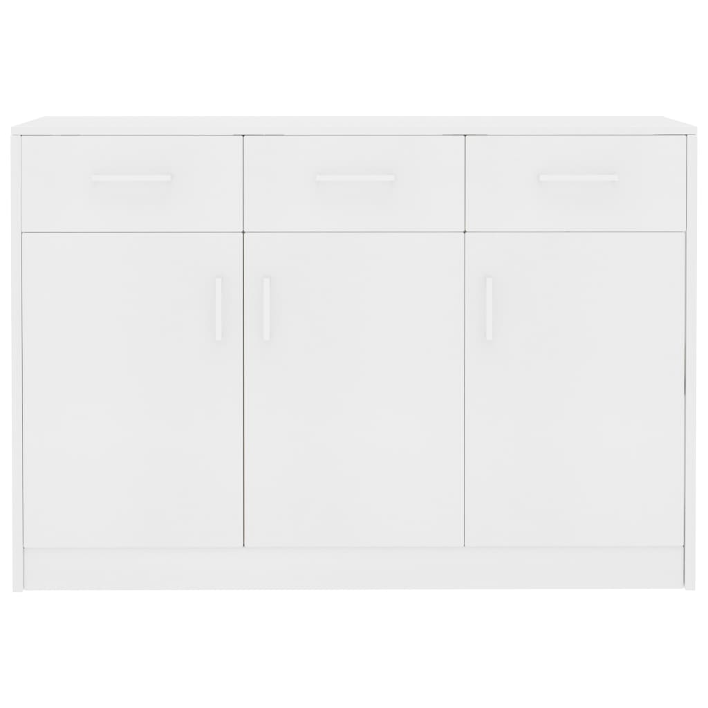Credenza Bianca 110x30x75 cm in Legno Multistrato 800702