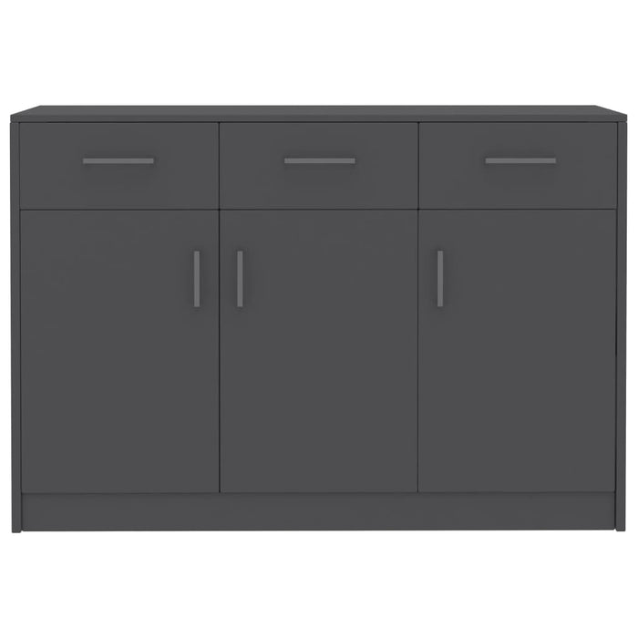 Credenza Grigia 110x30x75 cm in Legno Multistrato 800704