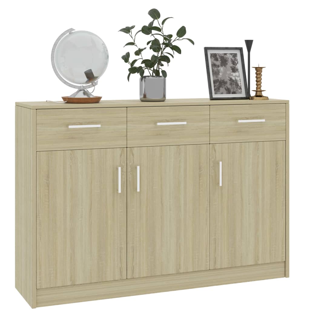 Credenza Rovere Sonoma 110x30x75 cm in Legno Multistratocod mxl 118694