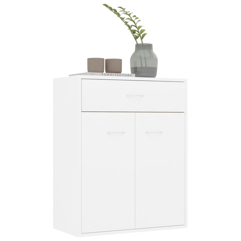 Credenza Bianca 60x30x75 cm in Legno Multistrato 800711