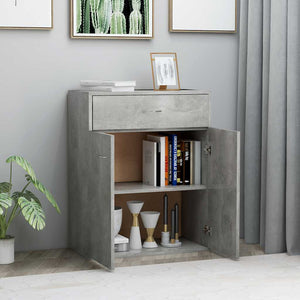 Credenza Grigio Cemento 60x30x75 cm in Legno Multistrato 800715
