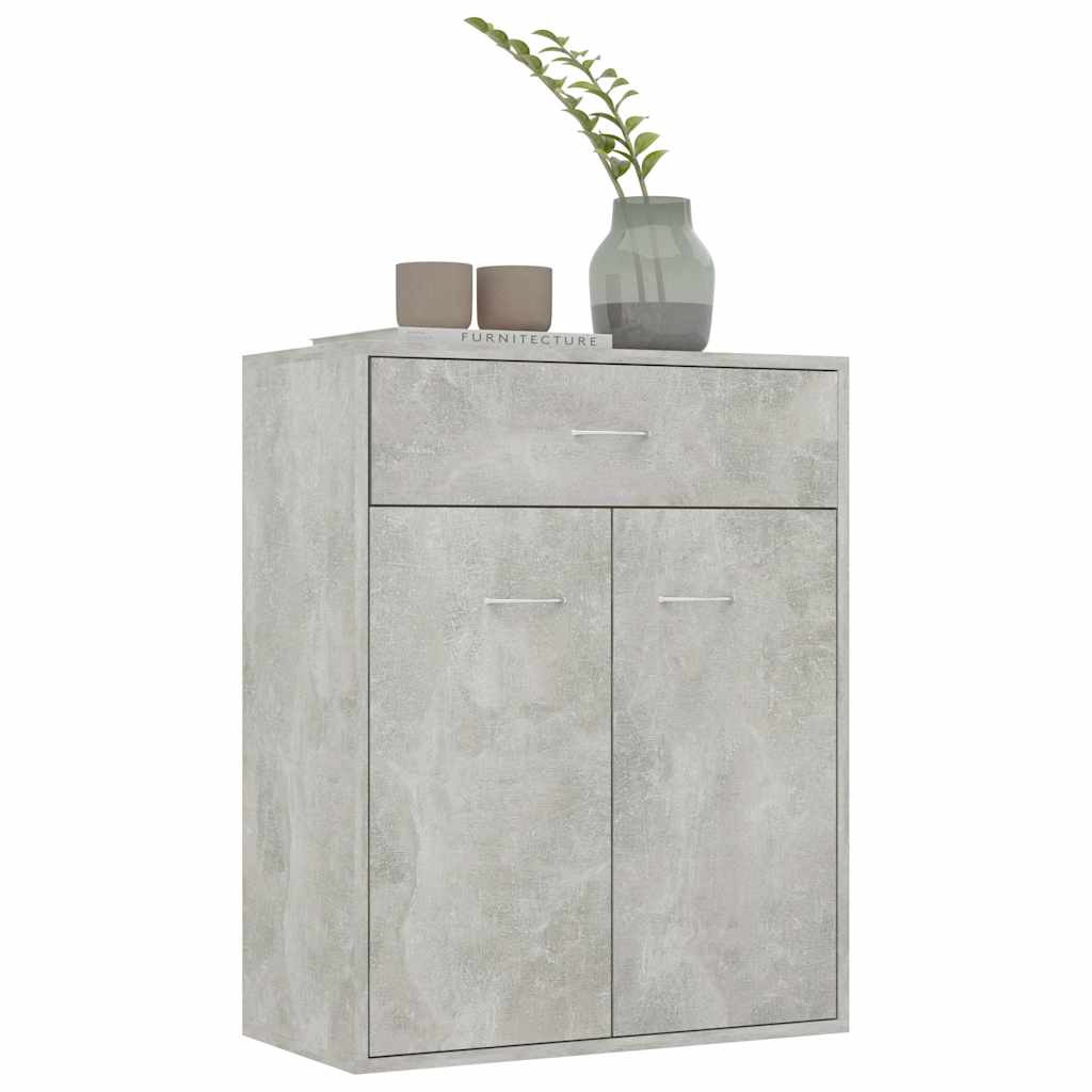 Credenza Grigio Cemento 60x30x75 cm in Legno Multistrato 800715