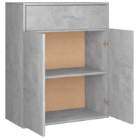 Credenza-Buffet-Armadio da cucina Grigio Cemento 60x30x75 cm in Legno Multistrato