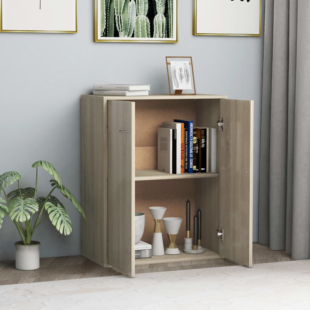 Credenza Rovere Sonoma 60x30x75 cm in Legno Multistrato 800732