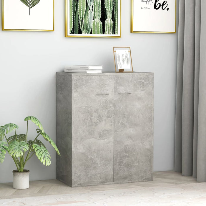 Credenza Grigio Cemento 60x30x75 cm in Legno Multistrato 800733