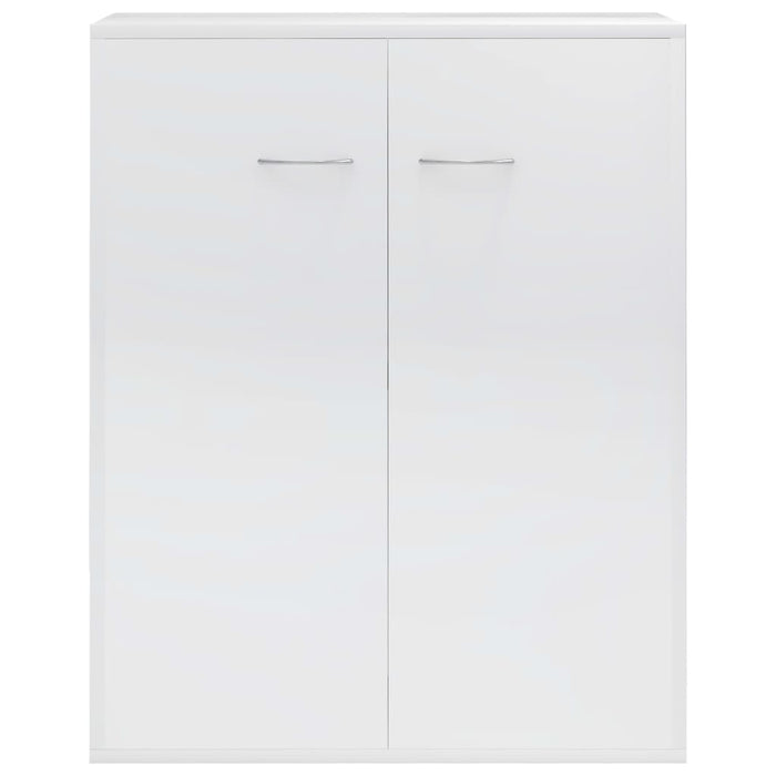 Credenza Bianco Lucido 60x30x75 cm in Legno Multistrato 800735