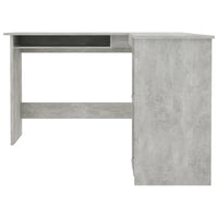 Scrivania Angolare a L Grigio Cemento 120x140x75cm Multistrato 800751