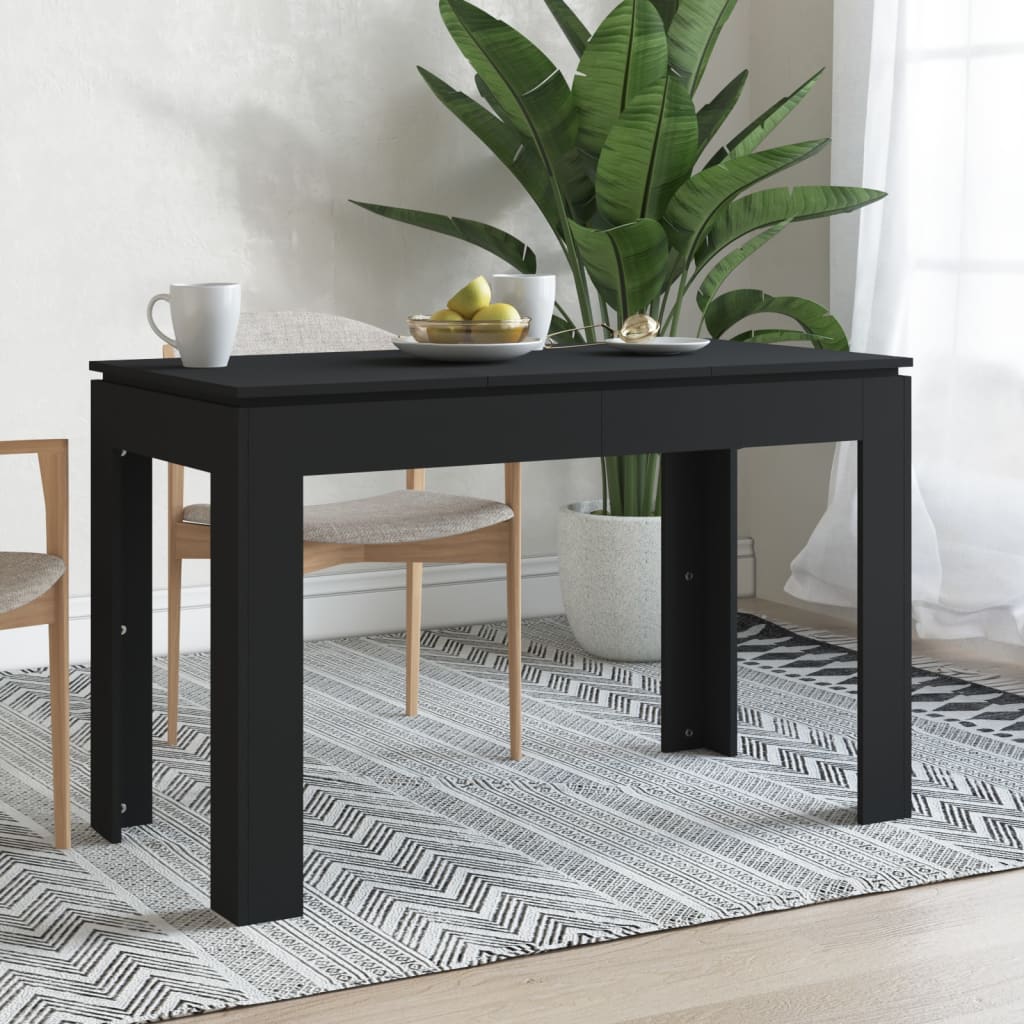 Tavolo da Pranzo Nero 120x60x76 cm in Legno Multistrato 800757