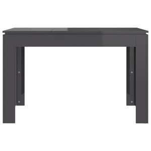 Tavolo da Pranzo Grigio Lucido 120x60x76cm in Legno Multistrato 800764
