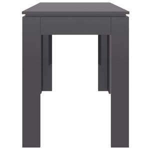 Tavolo da Pranzo Grigio Lucido 120x60x76cm in Legno Multistrato 800764