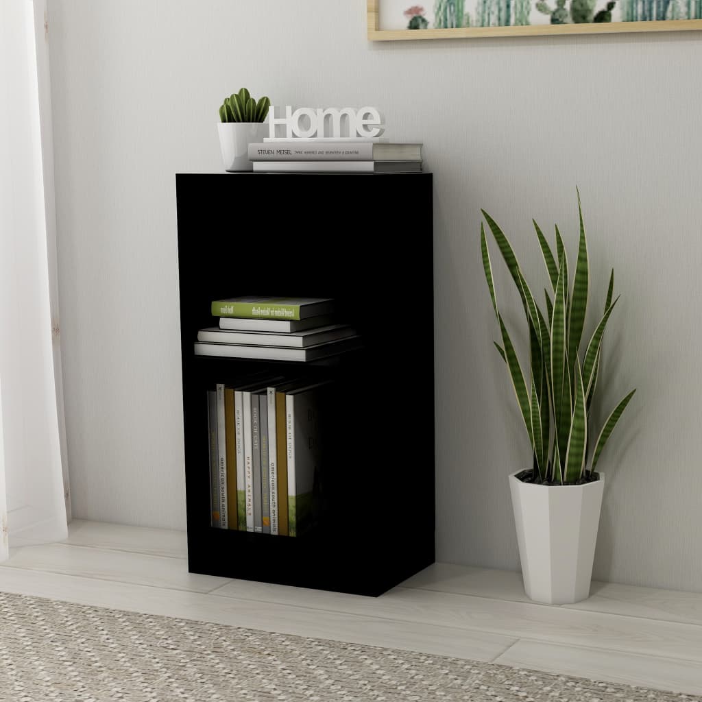 Libreria Nera 40x24x75 cm in Legno Multistrato 800820
