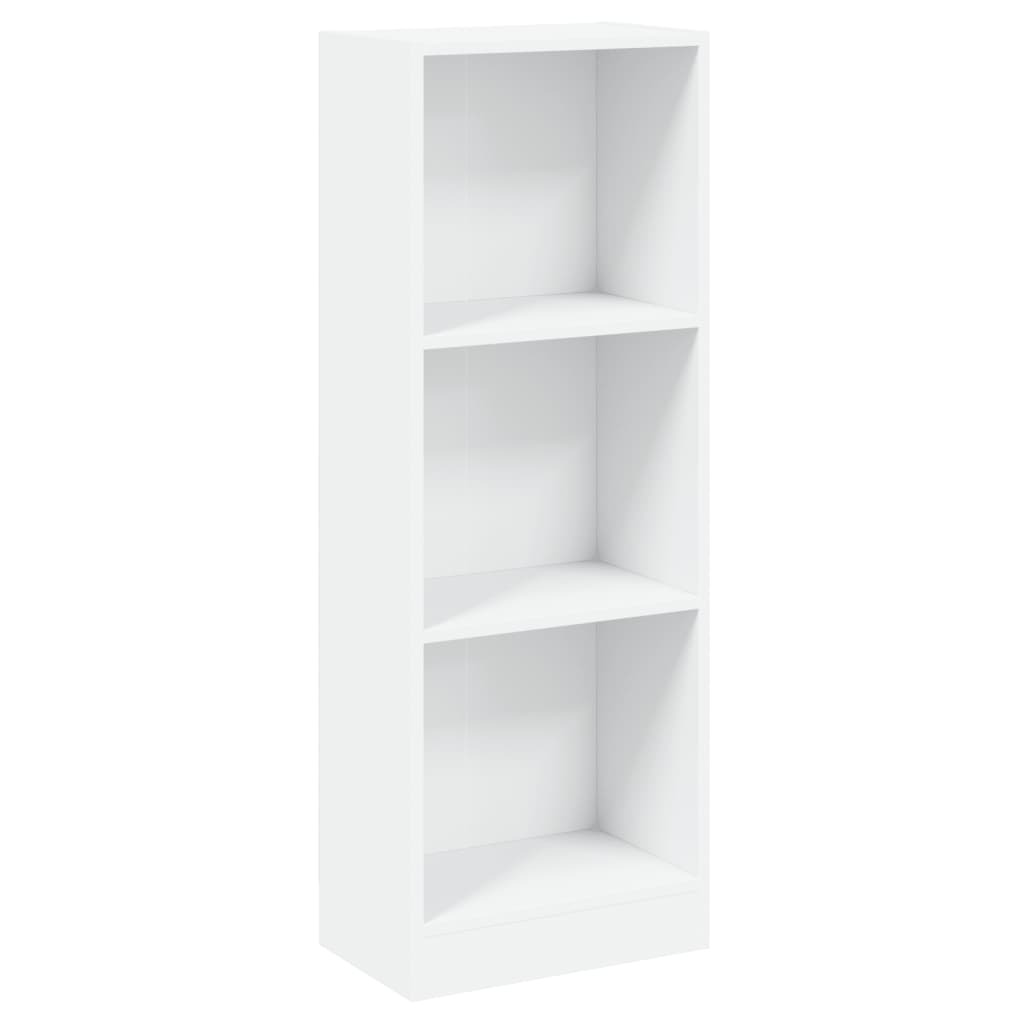 Libreria a 3 Ripiani Bianca 40x24x108 cm in Legno Multistrato