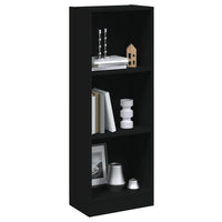 Libreria a 3 Ripiani Nera 40x24x109 cm in Legno Multistrato 800829
