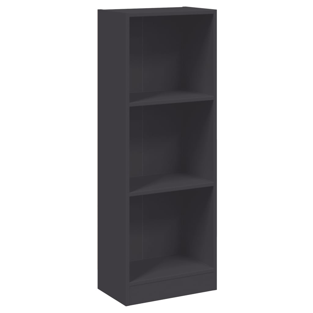 Libreria a 3 Ripiani Grigia 40x24x109 cm in Legno Multistrato 800830
