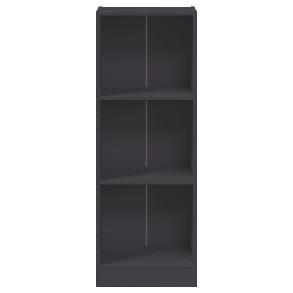 Libreria a 3 Ripiani Grigia 40x24x109 cm in Legno Multistrato 800830