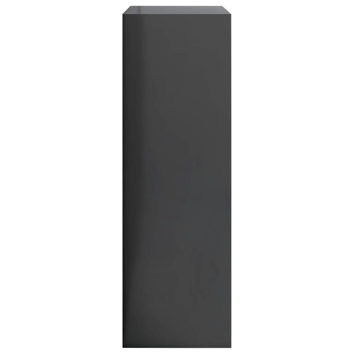 Libreria Grigio Lucido 60x24x76 cm in Legno Multistrato 800863