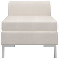 Divano Centrale Modulare con Cuscino in Tessuto Crema 287002