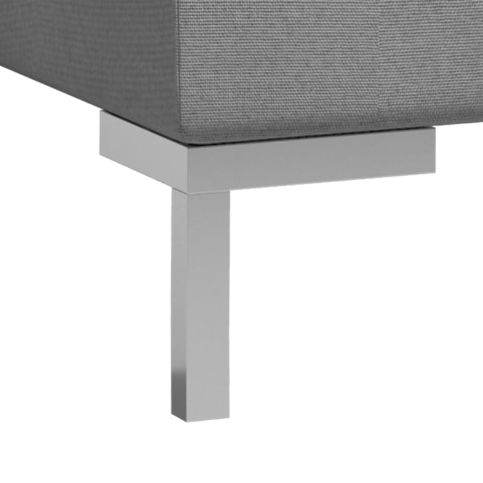 Divani Angolari Modulari 2 pz Cuscini in Tessuto Grigio Chiaro 287040