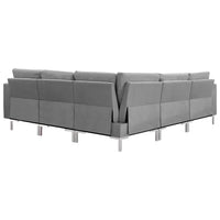 Set di Divani 5 pz in Tessuto Grigio Chiaro 287190