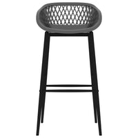 Sedie da Bar 2 pz Grigie 248151