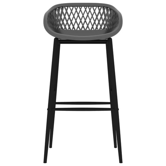 Sedie da Bar 2 pz Grigie 248151